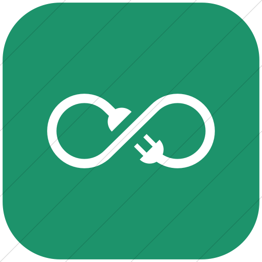 Flat Rounded Square White On Aqua Iconathon Sustainable