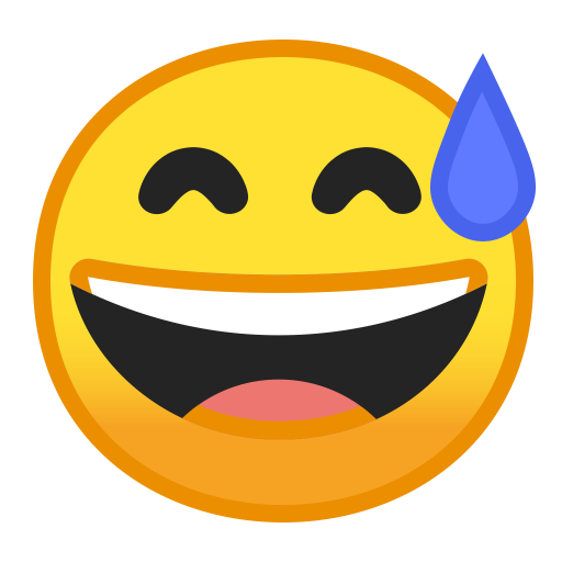 Grinning Face With Sweat Icon Noto Emoji Smileys Iconset Google