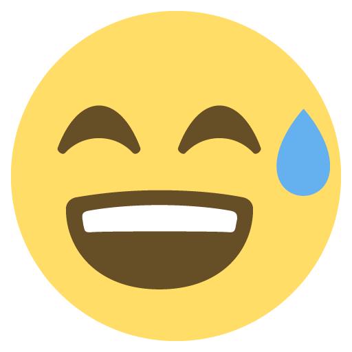 Smiling Face With Open Mouth And Cold Sweat Emoji Emoticon Vector