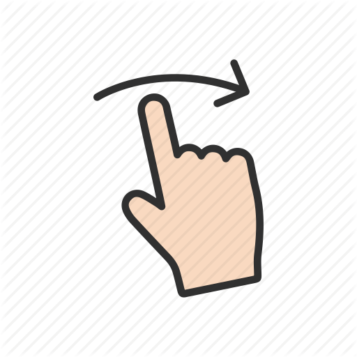 Arrow, Hand, Pointer, Swipe Right Icon