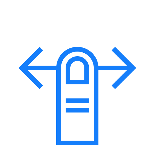 One, Finger, Horizontally, Swipe Icon