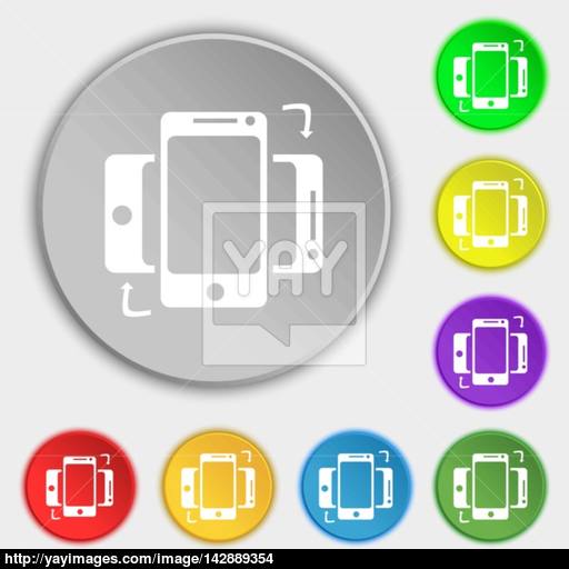 Synchronization Sign Icon Smartphones Sync Symbol Data Exchange