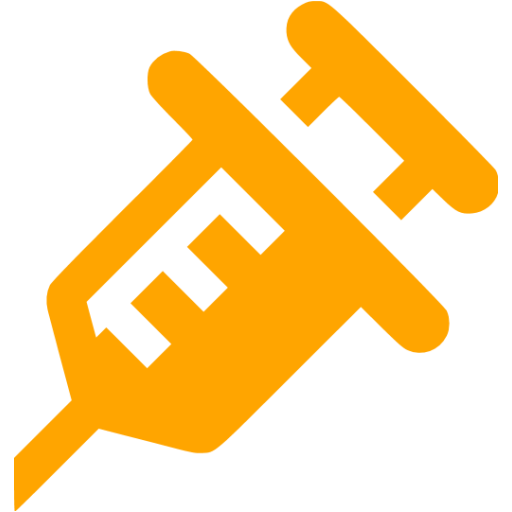Orange Syringe Icon