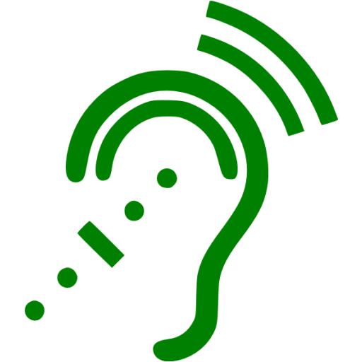 Green Assistive Listening System Icon