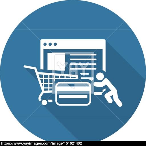Integrated Payment Systems Icon Flat Design Vector