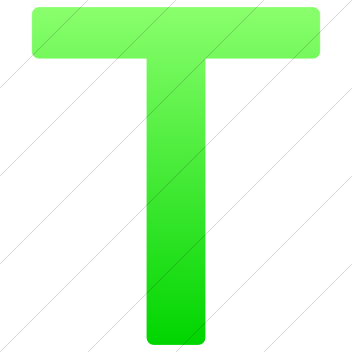 Simple Ios Neon Green Gradient Alphanumerics Uppercase