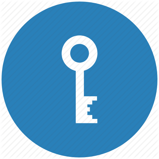 Blue, Code, Key, Password, Pin, Round Icon