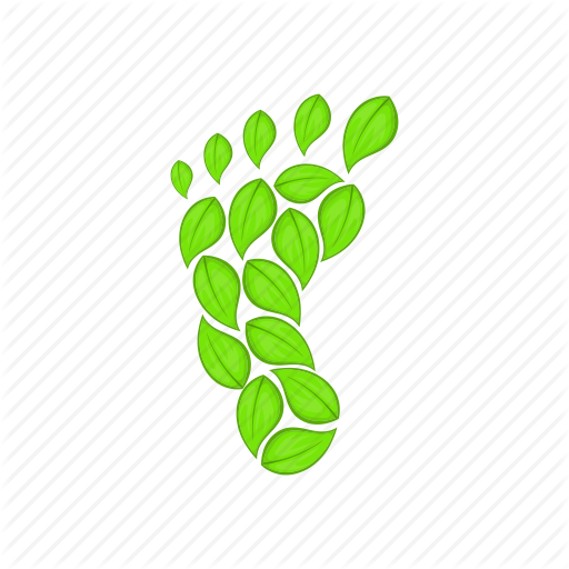 Cartoon, Eco, Foot, Footprint, Green, Nature, Sign Icon