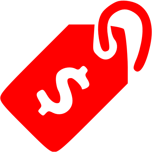 Red Price Tag Icon