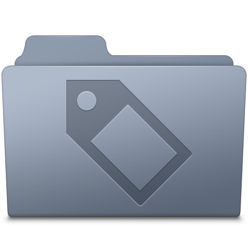 Tag Folder Graphite Icon Smooth Leopard Iconset Mcdo Design