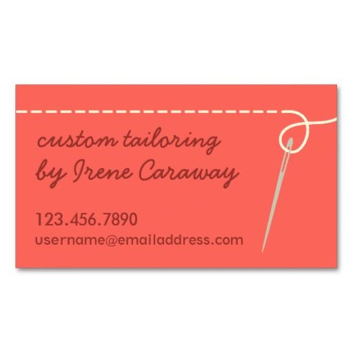 Dressmaking Alterations Sewing Business Card Tailor Business