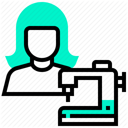 Machine, Sewing, Tailor, Woman Icon