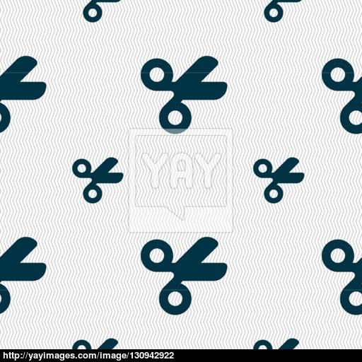 Scissors Hairdresser, Tailor Icon Sign Seamless Pattern