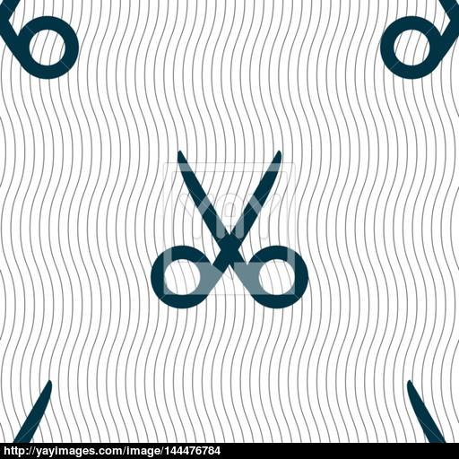 Scissors Hairdresser Sign Icon Tailor Symbol Seamless Pattern