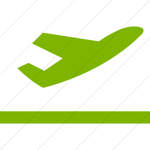 Simple Green Raphael Plane Take Off Icon