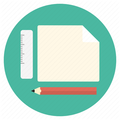 Draw, Geometry, Paper, Pencil, Ruler, Study, Tool Icon