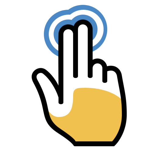 Gesture, Two, Finger, Double, Tap Icon Free Of Responsive And Mobile