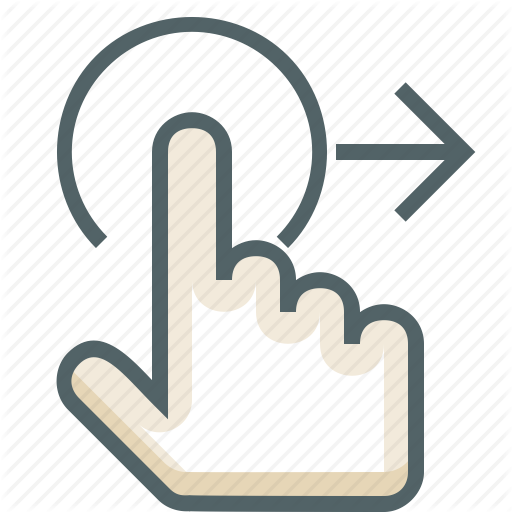 Gestureworks, Right, Swipe, Tap Icon