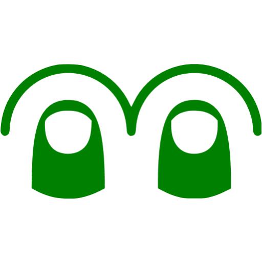 Green Two Finger Tap Icon
