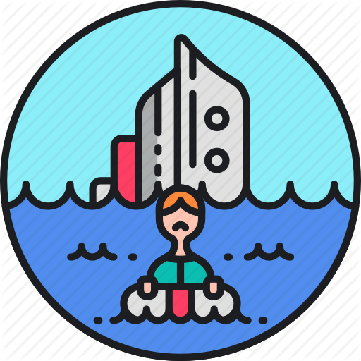 Ship, Shipwreck, Shipwrecked, Sink, Sinking, Sunken, Titanic Icon