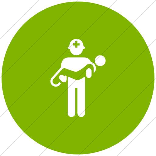 Flat Circle White On Green Iconathon Search And Rescue