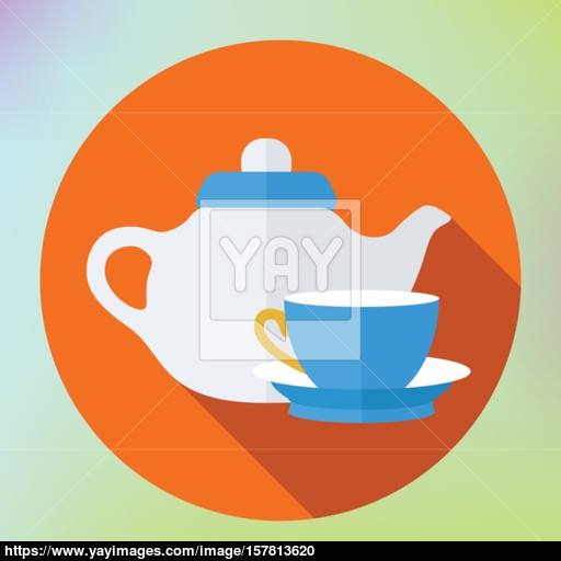 Teapot Cup Icon Kettle Tea Vector