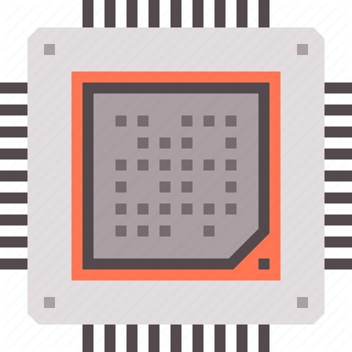 Chip, Data, Device, Encryption, Hardware, Processor Icon