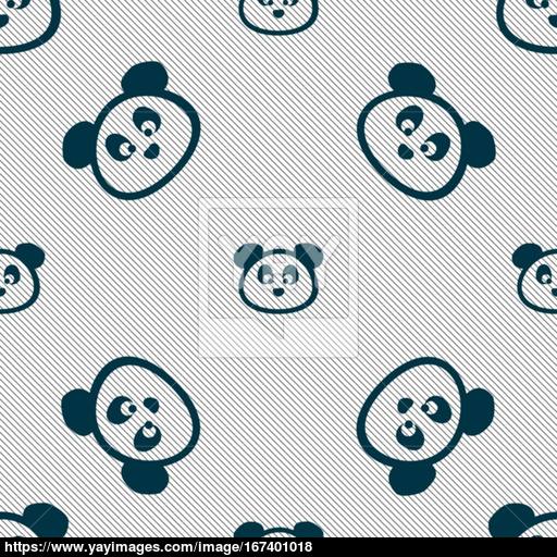 Teddy Bear Icon Sign Seamless Pattern With Geometric Texture