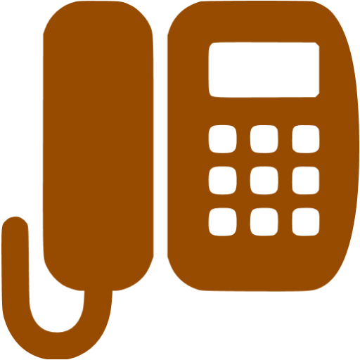 Brown Office Phone Icon