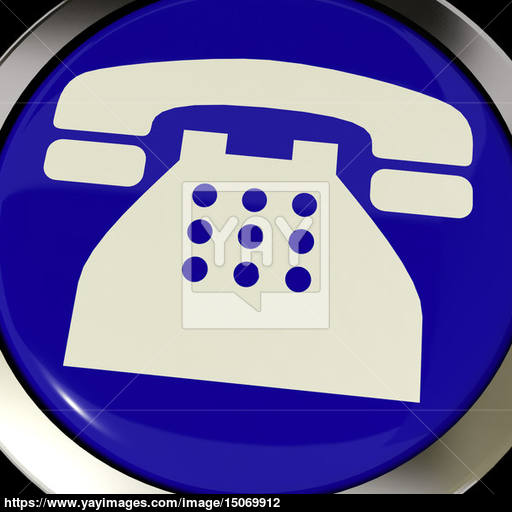 Telephone Icon Or Button As Symbol For Calling Or Phone Call Image