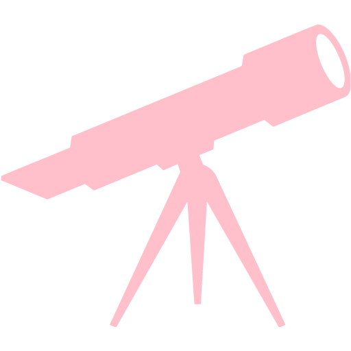 Pink Telescope Icon
