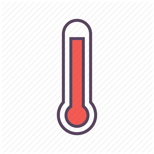 High Temperature, Temperature, Thermometer, Weather Icon
