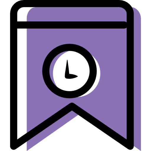 Bookmark, Temporary, Time, Clock Icon Free Of Color Interaction