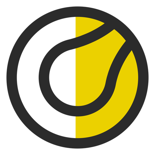Tennis Ball Colored Stroke Icon