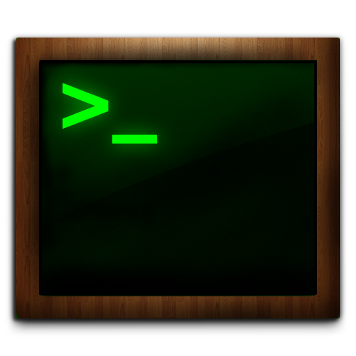 Terminal, Wooden Icon