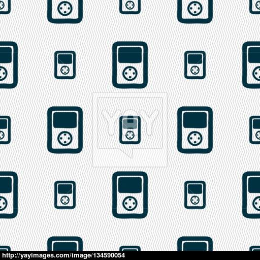 Tetris, Video Game Console Icon Sign Seamless Pattern