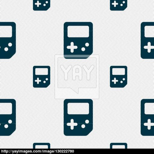 Tetris Icon Sign Seamless Pattern With Geometric Texture Vector