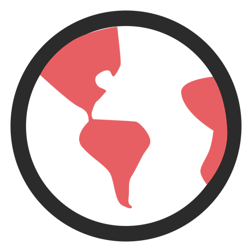 Earth Globe Colored Stroke Icon