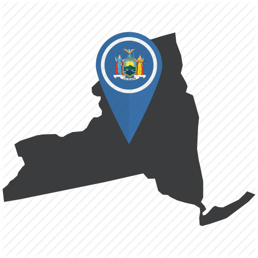 America, Flag, Location, Map, Newyork, State, United States Icon
