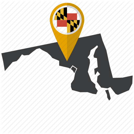 America, Map, Maryland, Navigation, State, Us Icon
