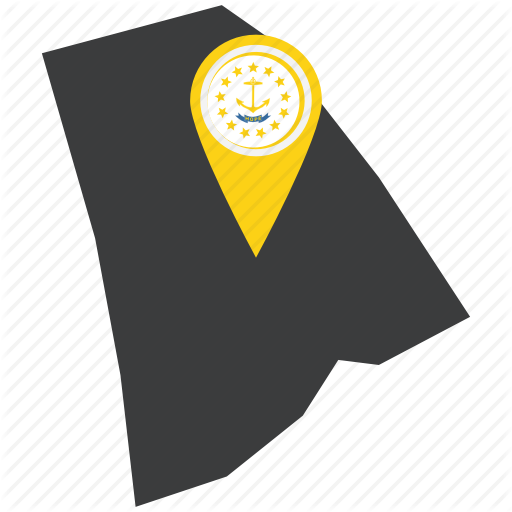 Flag, Map, Marker, Pin, Rhode Island, State, United States Icon
