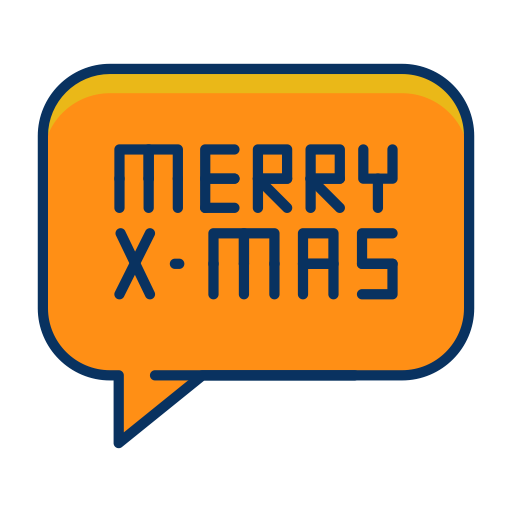 Text, Bubble, Speech, Message, Christmas, Merry Icon