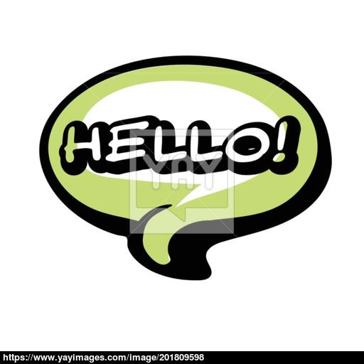Vector Hello Speech Bubble Colorful Emotional Icon Isolated