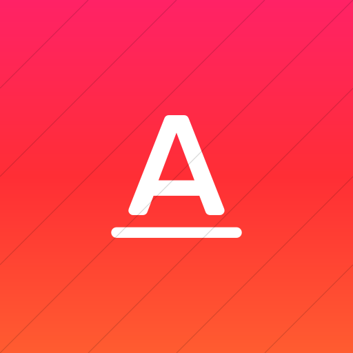 Flat Square White On Ios Orange Gradient Foundation