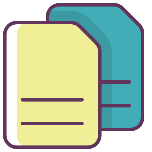 Copy, Paste, Documents, Text Icon Free Of Line Color Mix