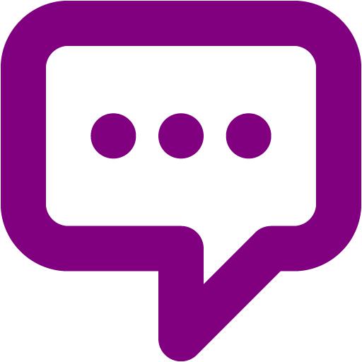 Purple Message Icon