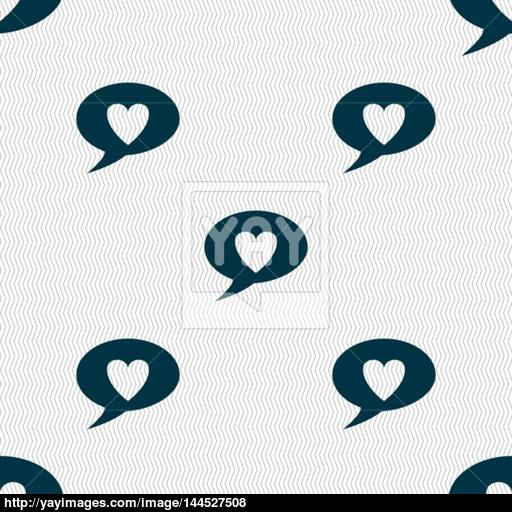 Heart Sign Icon Love Symbol Seamless Abstract Background