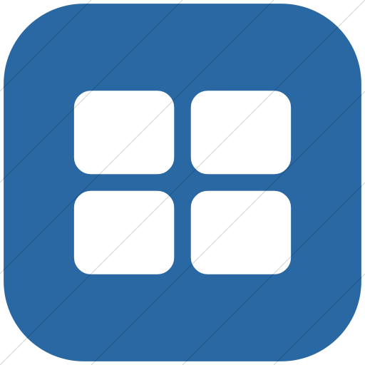 Flat Rounded Square White On Blue Bootstrap Font