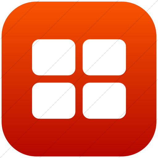 Flat Rounded Square White On Red Gradient Bootstrap