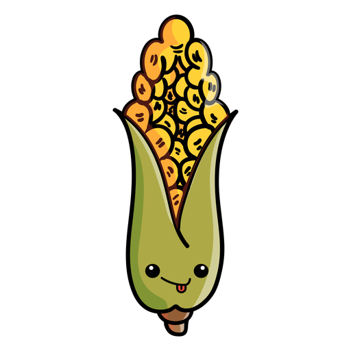 Corn Cartoon Icon Thanksgiving